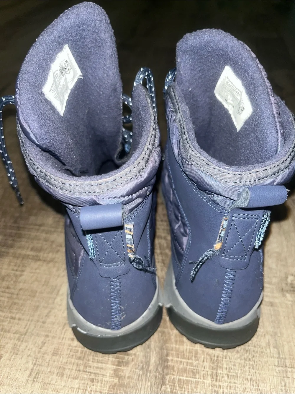 Chaco Women's Borealis Quilt Waterproof Snow Boots Blue Gray Size 8.5 VGUC